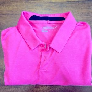 Pink Nike Dry-Fit Golf Polo